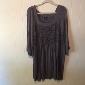 3/4 length sleeve tunic dress